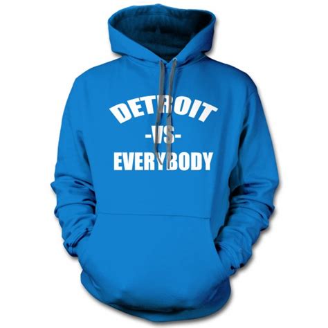 Detroit vs. Everybody Hoodie White Print - YI8-WP-GD354 Explicit Clothing™