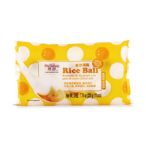 Get OneTang Rice Ball With Salted Egg Yolk Frozen Delivered Weee