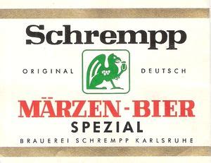 Drink Label Schrempp Märzen Bier Spezial Brauerei Schrempp Germany