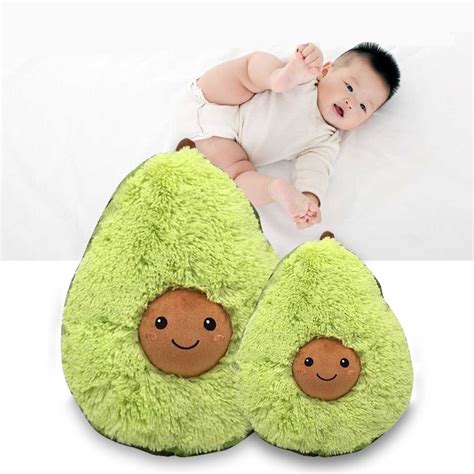 New Cute Avocado Fruits Pattern Stuffed Plush Throw Pillow Toy