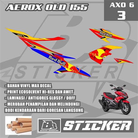 BBSticker Demak BISA HOLOGRAM Stiker Striping Aerox 155 Old Motif