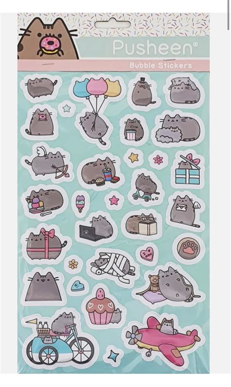 Sheet Of Pusheen Bubble Stickers Pusheen Puff Stickers Etsy