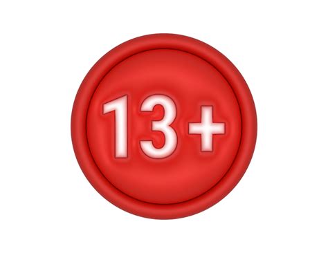 a red button with the number 13 plus png 27244346 PNG