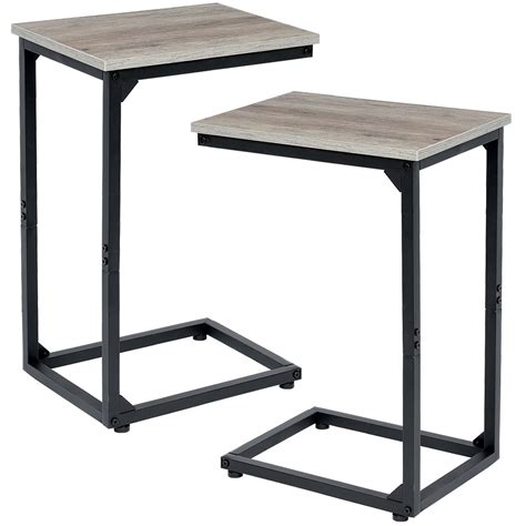 Amhancible C Shaped End Table Set Of 2 Side Tables Living Room C