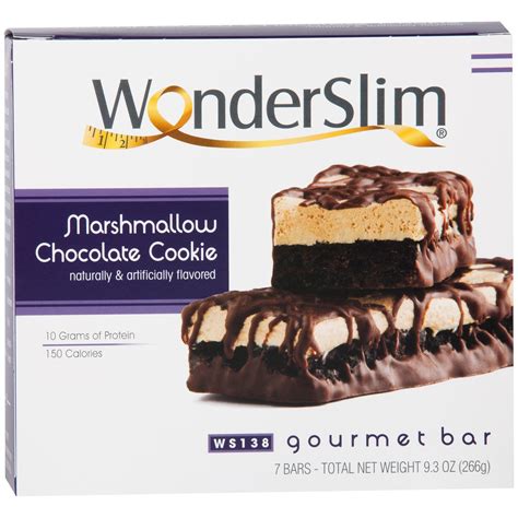 Wonderslim Gourmet Snack Bar Marshmallow Brownie Crisp 7ct Gourmet Protein Gourmet Snacks