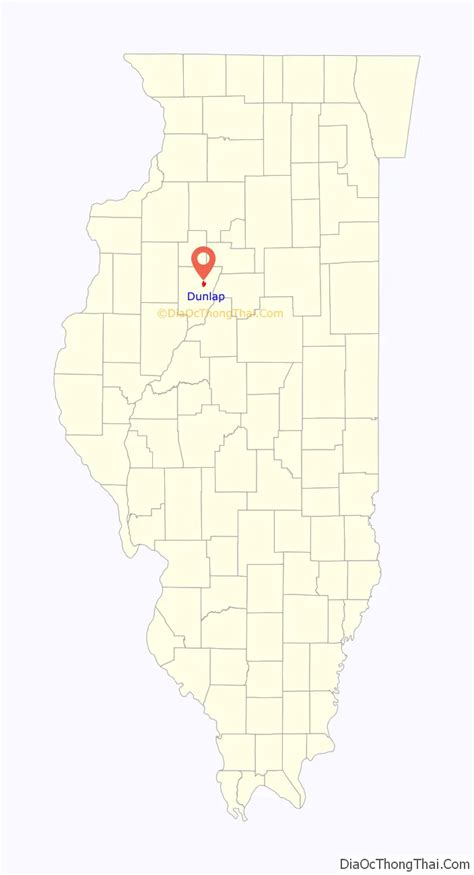 Map of Dunlap village, Illinois - Thong Thai Real