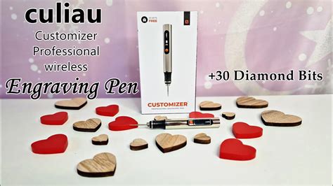 CULIAU Customizer Professional Wireless Engraving Pen 30 Bits Full