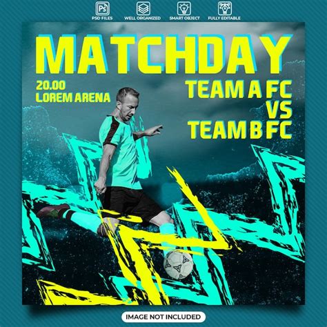 Design De Cartaz De Futebol Matchday PSD Premium