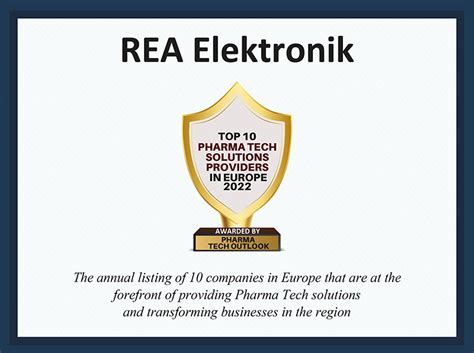 Rea Elektronik Top Pharma Tech Solutions Provider In Europe