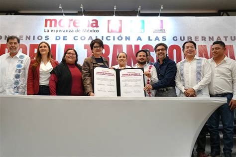 Firman Morena PVEM y PT coalición para CDMX 2024 Mexiqueño