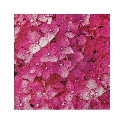 Maison Concepts 20 Pack Luncheon 3 Ply Napkin Pink Hydrangea Set Of 6