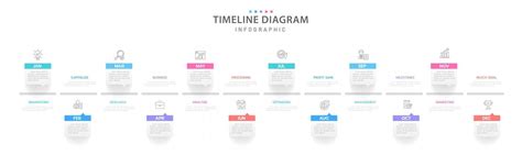 Infographic Template For Business 12 Months Modern Timeline Diagram Calendar Presentation