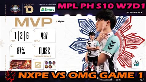 MPL PH S10 W7D1 NXPE VS OMG GAME 1 Highlights YouTube