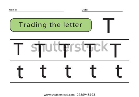 Trace Letters English Alphabet Uppercase Lowercase Stock Vector ... 