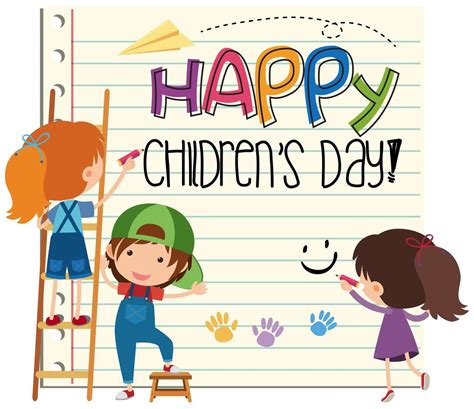 Happy childrens day card 693523 Vector Art at Vecteezy