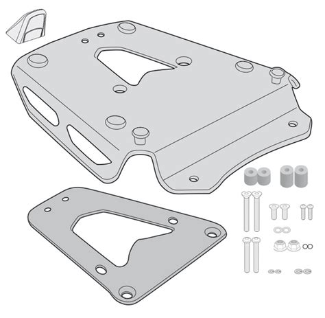 GIVI SRA6422 STELAŻ KUFRA CENTRALNEGO Z ALUMINIOWĄ PŁYTĄ MONOKEY