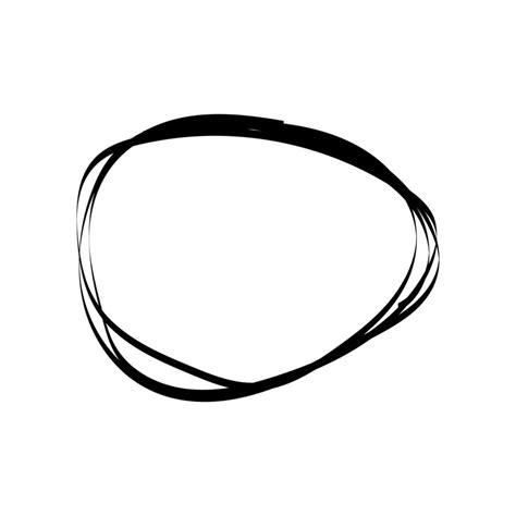 single black doodle pencil drawn oval circle  black grunge oval