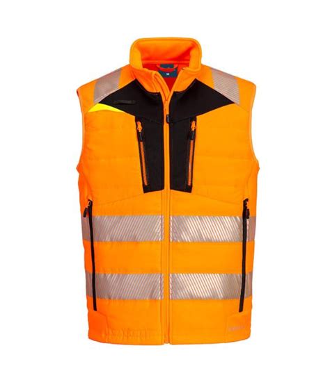 Gilet Softshell haute visibilité DX4 Orange Noir Portwest