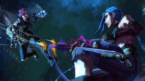 4913b Arcane Netflix Jinx Vs Vi 4k Wallpaper Pc Desktop