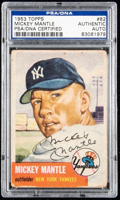 Lot Topps Mickey Mantle Autographed Card