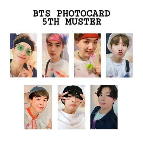 5th Muster Photocard List Adesivos Bonitos