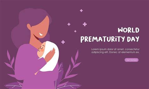 World Prematurity Day Horizontal Banner Template 34039015 Vector Art At