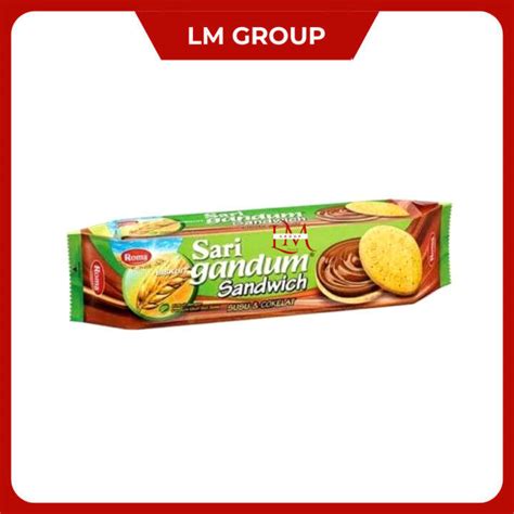 Sari Gandum Biskuit Roma Pack Rasa Sandwich Susu Cokelat Original