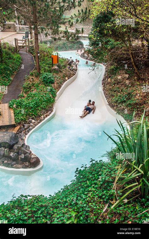 The Outdoor Swimming Pool Rapids Slide At Center Parcs Longleat