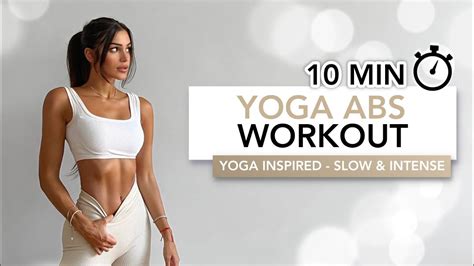 10 Min Yoga Abs Workout Yoga Inspired Workout For Visible Abs And Tiny Waist Eylem Abaci Youtube