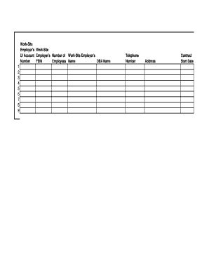 Fillable Online Colorado Sample Spreadsheet Of Work Site Employers And