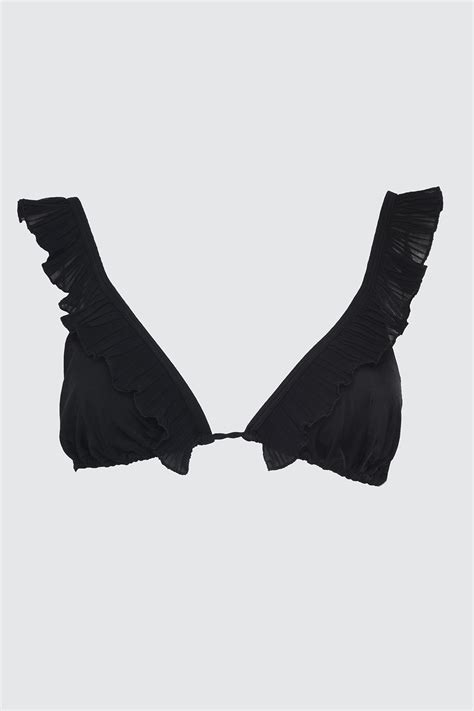 Trendyolmilla Siyah Tül Detaylı Bikini Üstü TBESS BU Fiyatı Yorumları Trendyolmilla