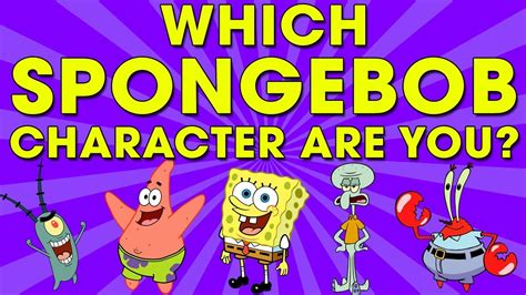 Which Spongebob Character Are You Fun Personality Test For Kids