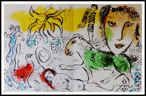 Marc Chagall Hommage Marc Chagall Lithographie Originale