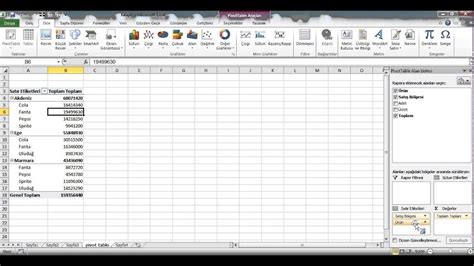 Excel Dersleri Pivot Tablo Özet Tablo 1 Genel özellikleri YouTube