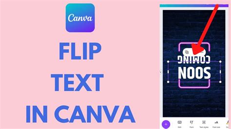 How To Flip A Text In Canva 2023 Mirror Text In Canva Youtube