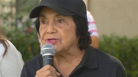 Activist Dolores Huerta Among Those Detained During Protest At Fresno Supervisors Meeting