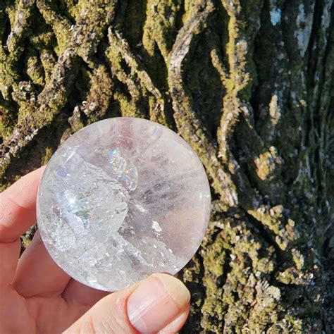 Clear Quartz Sphere2 Lovely Sunshine Crystals