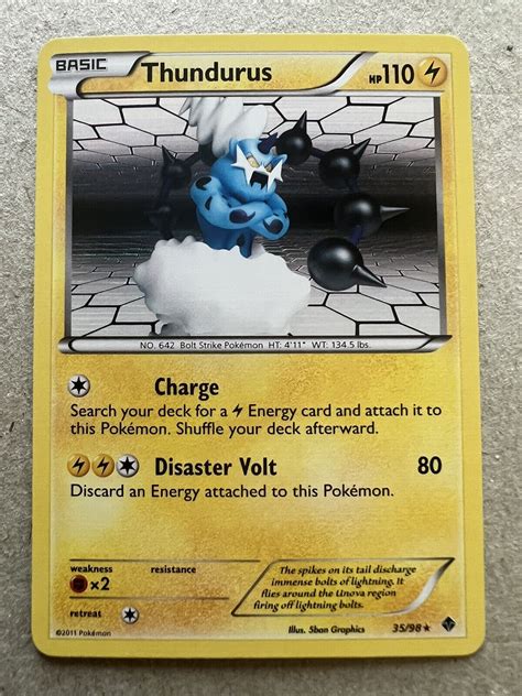 2011 Pokemon Emerging Powers 35 98 Thundurus Holo Rare EBay