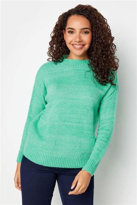 M Co Petite Green Turtle Neck Jumper M Co