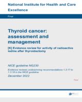 Evidence Review For Activity Of Radioactive Iodine After Thyroidectomy