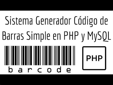 Generador de Código de Barras Simple YouTube