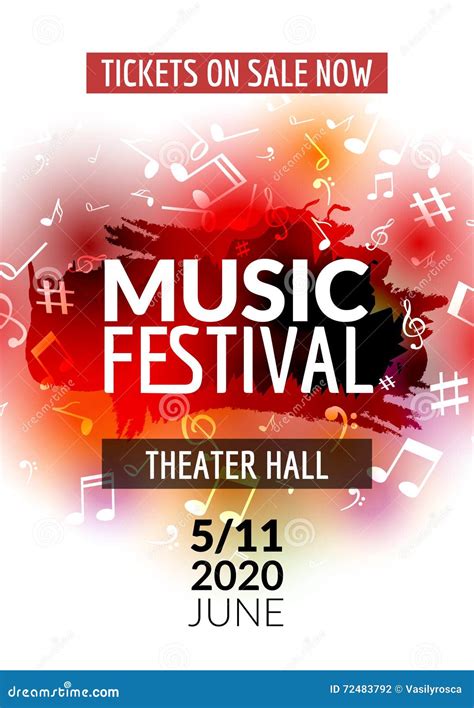 Colorful Vector Music Festival Concert Template Flyer Musical Flyer