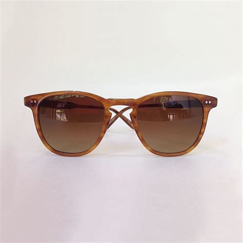 Garrett Leight Custom Mod Shop Brooks Demi Blonde With Cocoa Polar Lenses Sunglass Frames