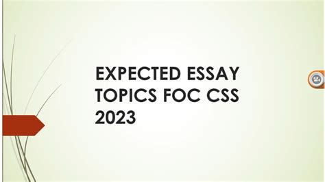 Expected Essay Topics For Css 2023 CSS Preparation Eassywriting