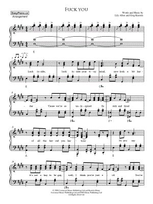Fuck You Sheet Music 3 Arrangements Available Instantly Musicnotes