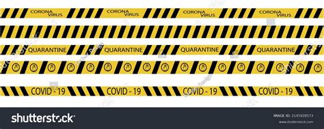 Set Caution Tapes Vector Illustration Stock Vector Royalty Free