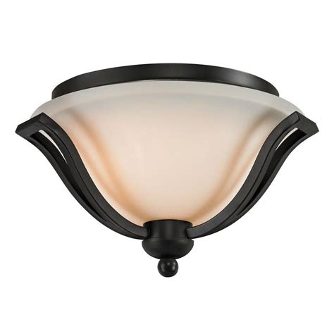 Dsi Lighting Lacey 18 In 3 Light Matte Black Semi Flush Mount With Frosted Shades Ds18927 The