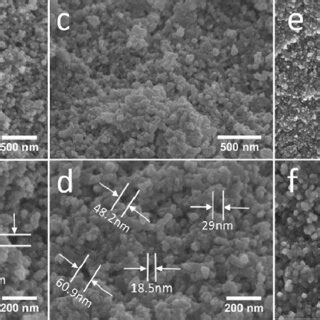 SEM Images At Different Magnifications And Different Concentrations Of