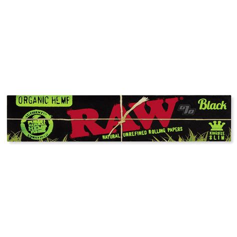 Raw Black Organic Hemp King Size Slim Rolling Papers