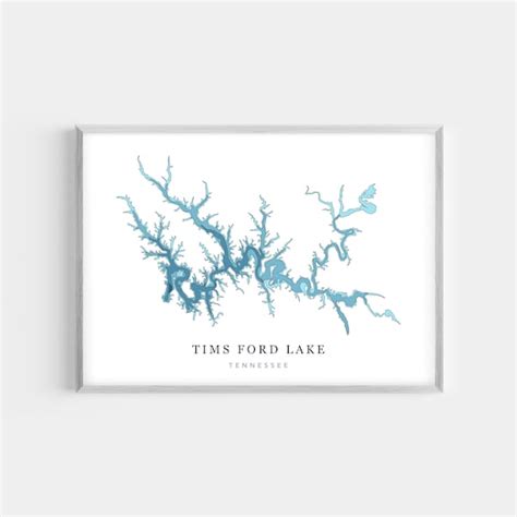 Tims Ford Lake Fishing Map - Etsy